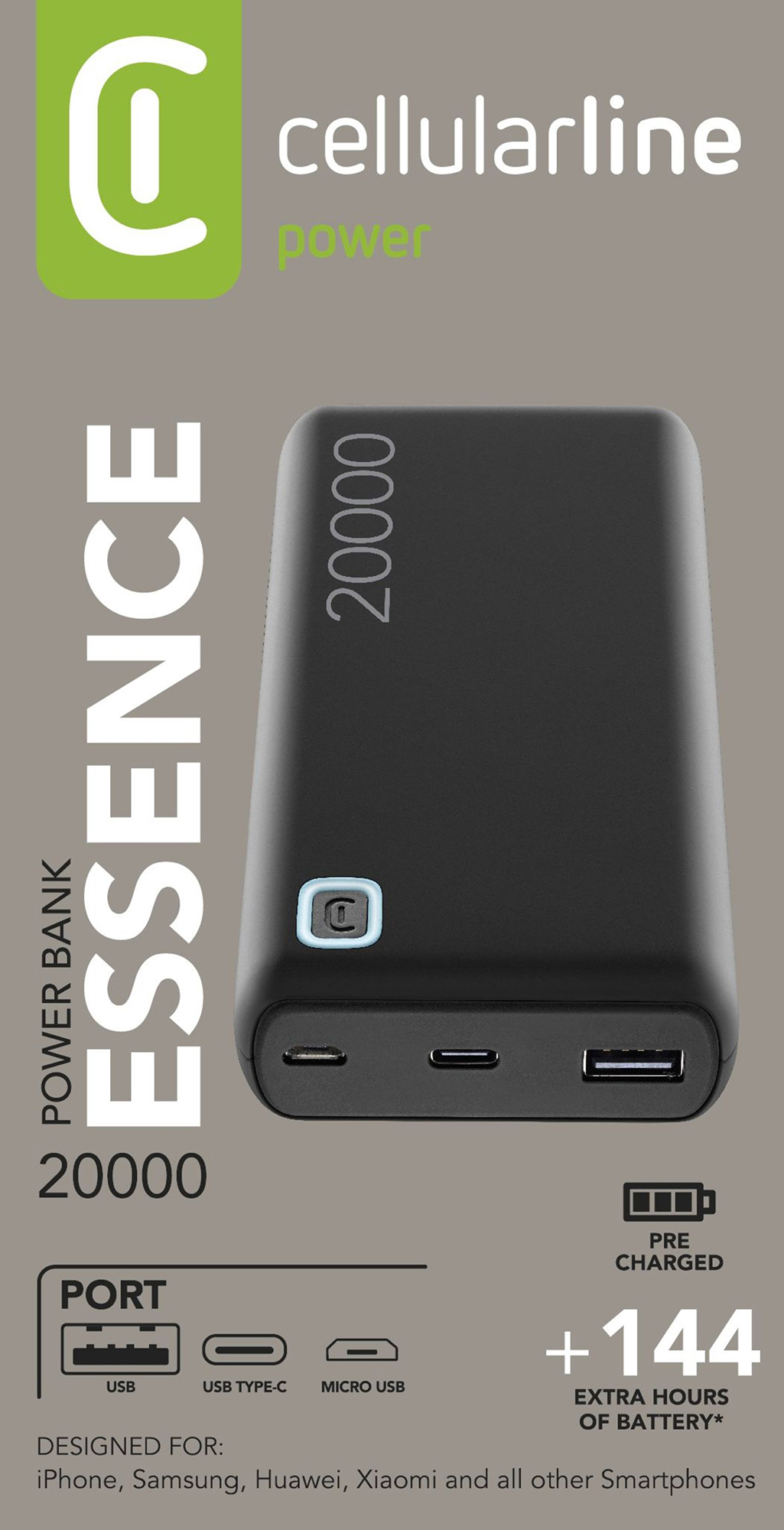 Power Bank Essence 20000, 20000mAh portable charger